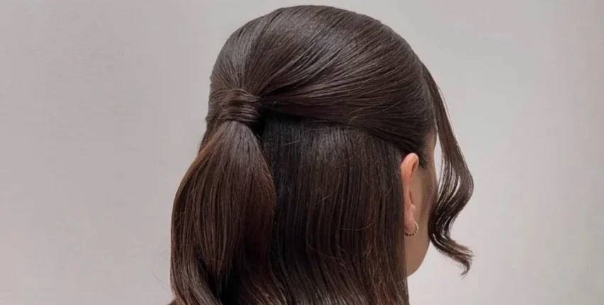 5 Dakikada saç modelleri - Yarım atkuyruğu