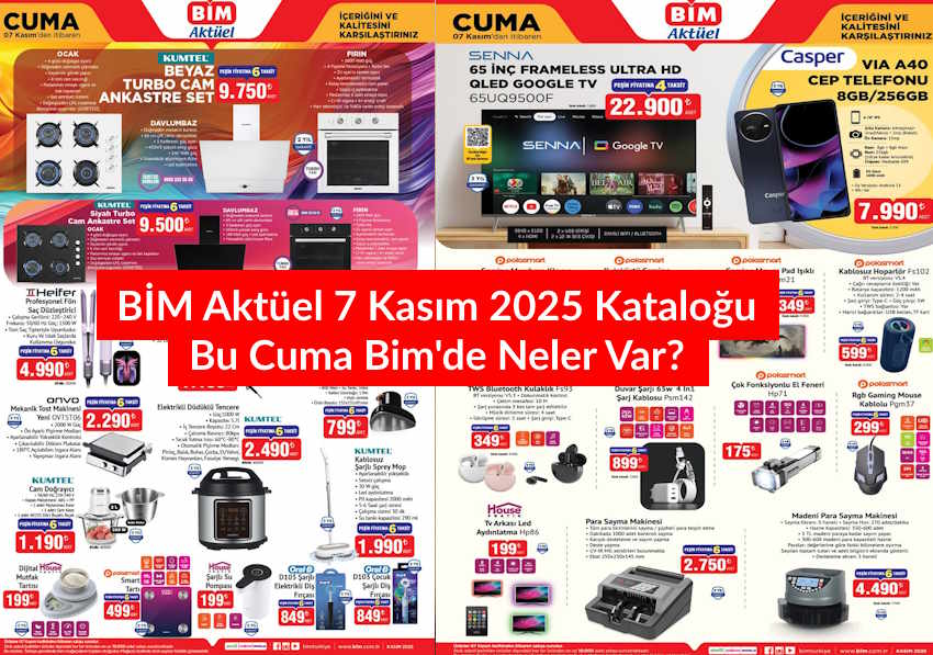 BİM Aktüel 7 Kasım 2025 Kataloğu: Bu Cuma Bim'de Neler Var? İşte Merak Edilen İndirimler