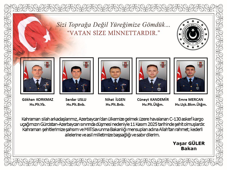 Düşen uçaktaki ölenlerin isimleri belli oldu: 20 Şehidimiz var, kurtulan yok Düşen uçaktaki Şehitlerimizin isimleri açıklandı