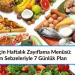 Eylül İçin Haftalık Zayıflama Menüsü: Mevsim Sebzeleriyle 7 Günlük Plan